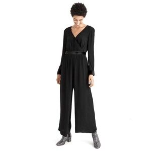 MADEWELL Black Jumpsuit Romper with Velvet Details size 6